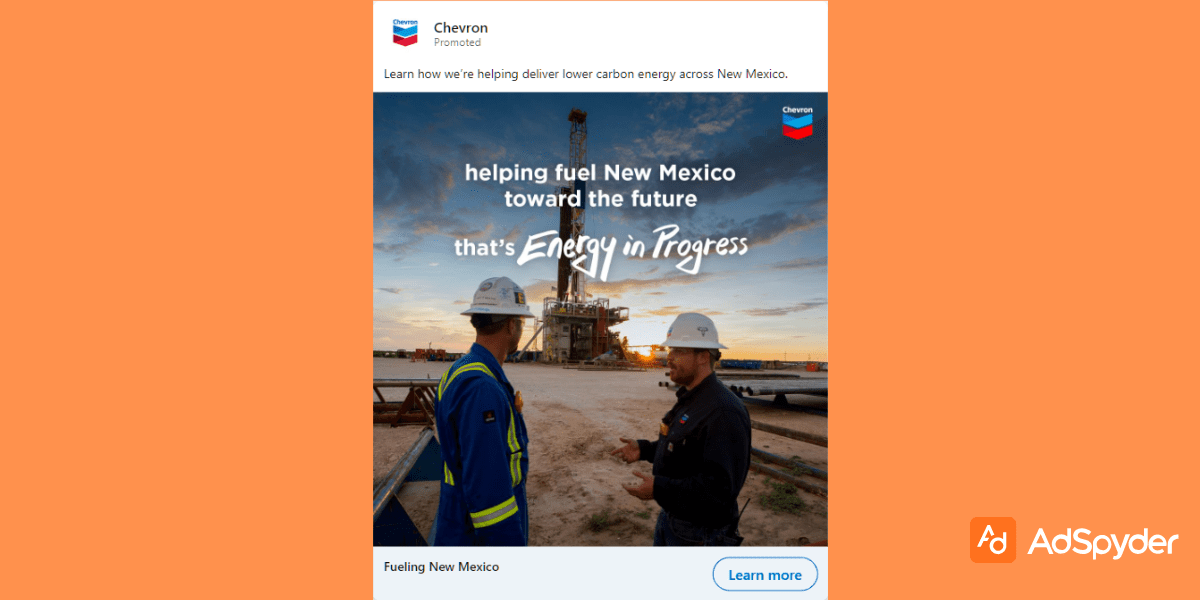 Chevron: Top LinkedIn ad examples